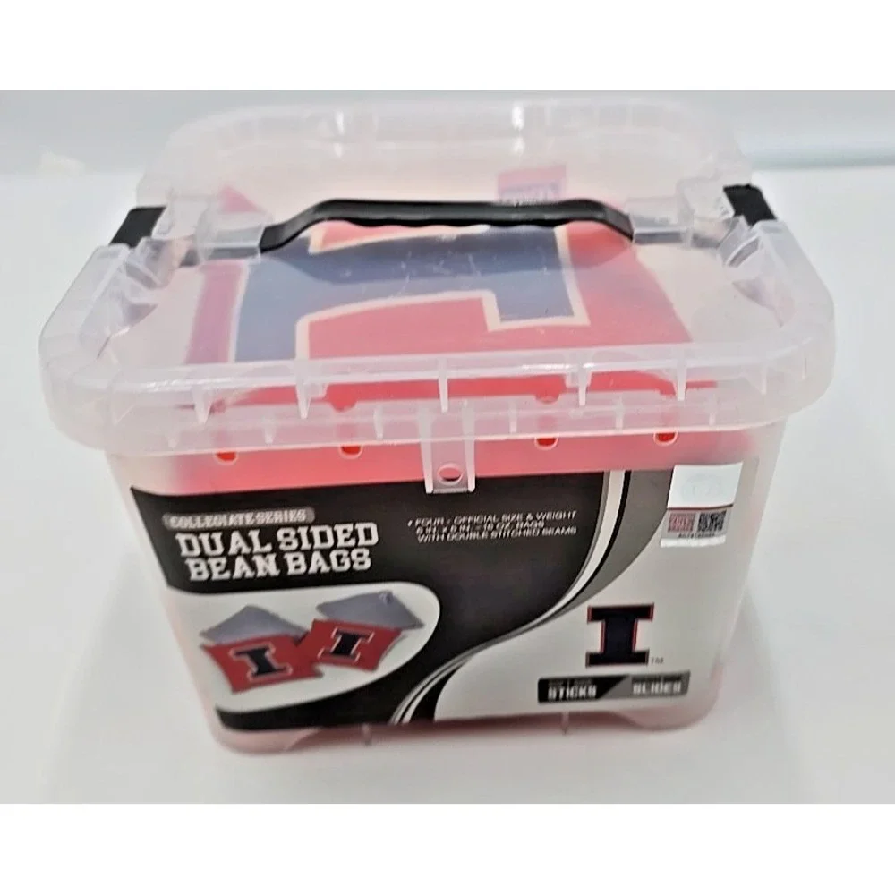 Ilinois State Bean‎ Bags (SET OF 4) with Case
